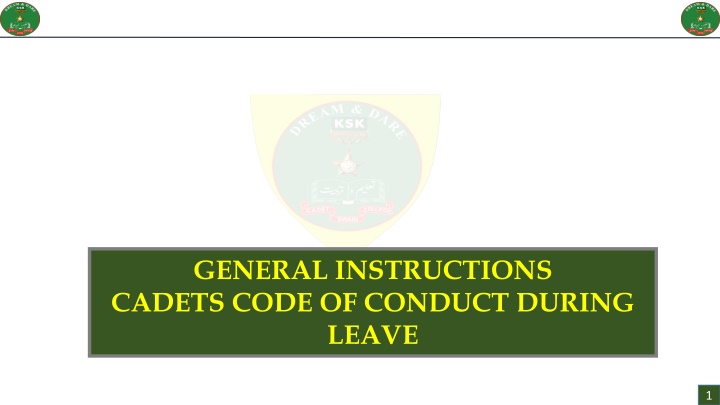 Cadets Code of Conduct During Leave