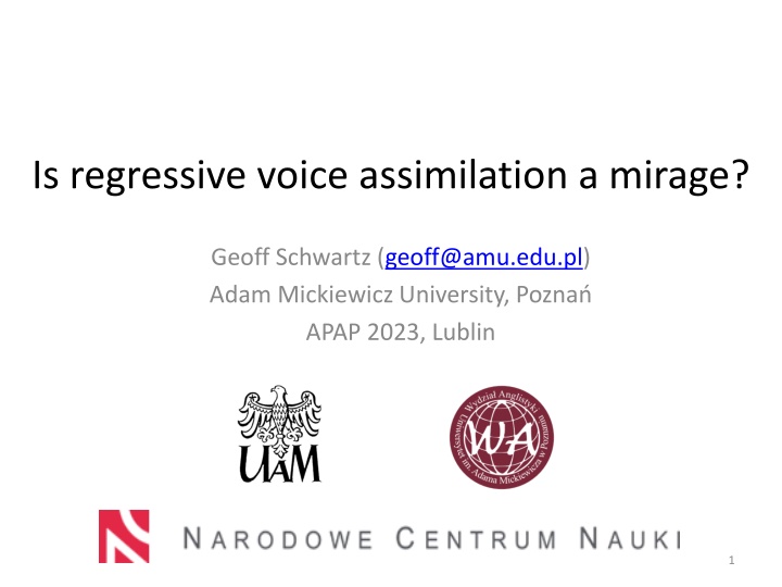 Is regressive voice assimilation a mirage?