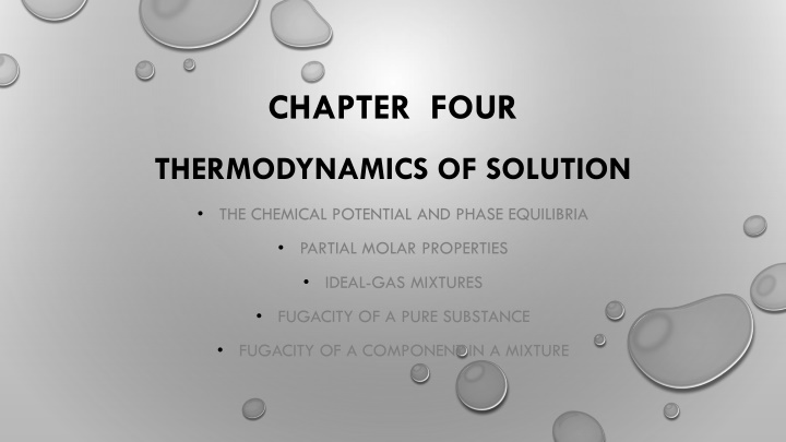 Chemical Potential and Phase Equilibria in Solution Thermodynamics