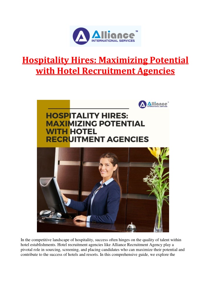 hospitality hires maximizing potential with hotel n.w