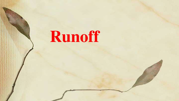 Runoff