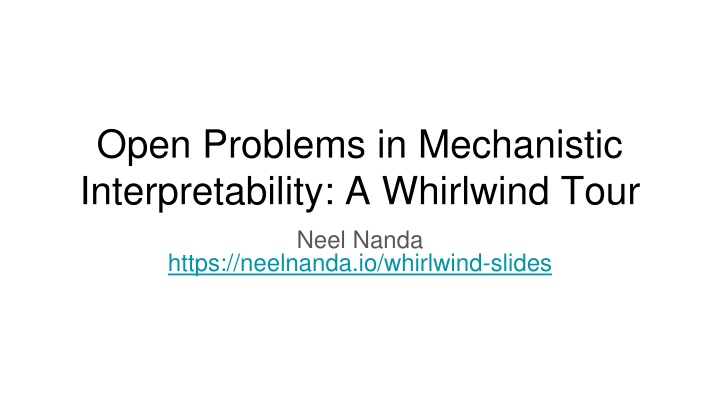Mechanistic Interpretability in Neural Networks