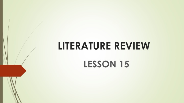 LITERATURE REVIEW