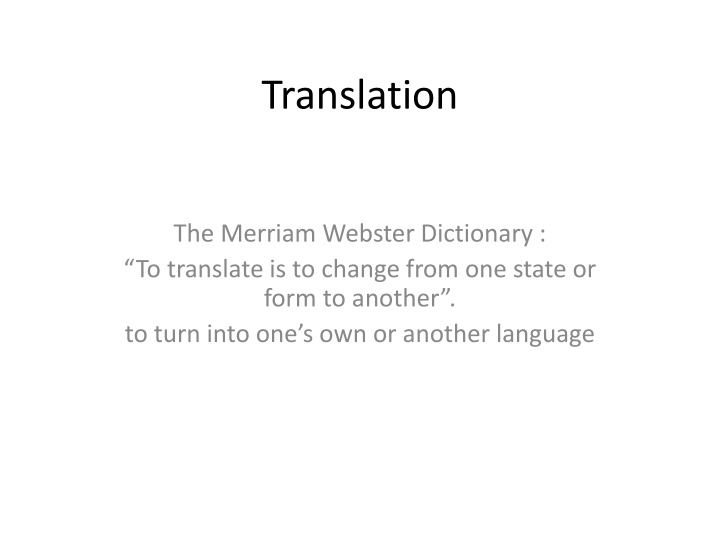 Translation: The Art of Conveying Meaning Across Languages