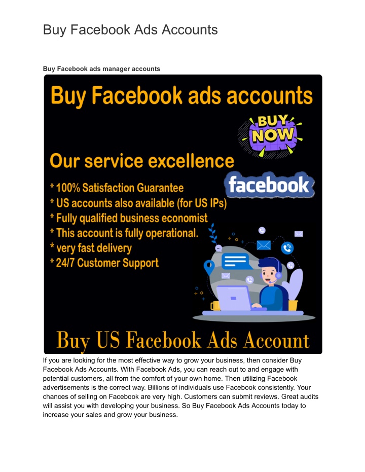 buy facebook ads accounts n.w