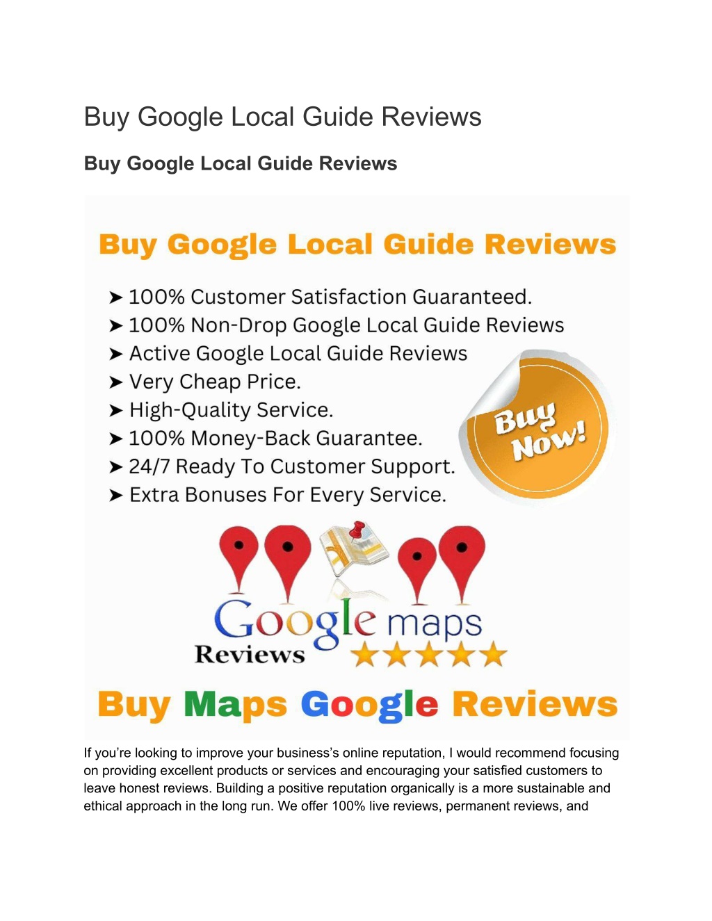 buy google local guide reviews l.w