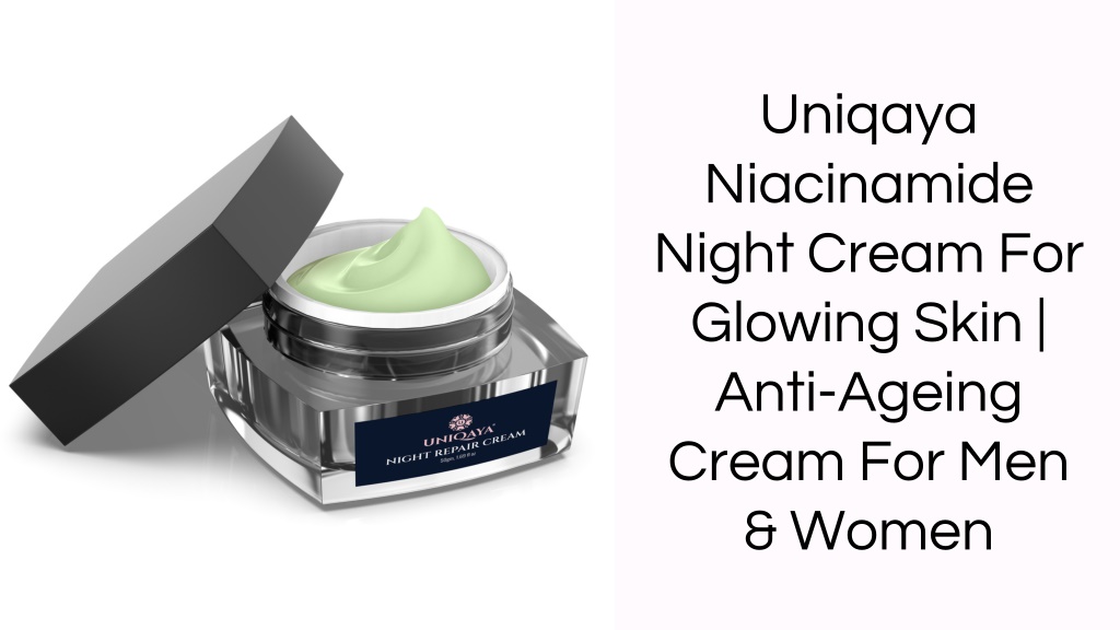 uniqaya niacinamide night cream for glowing skin l.w