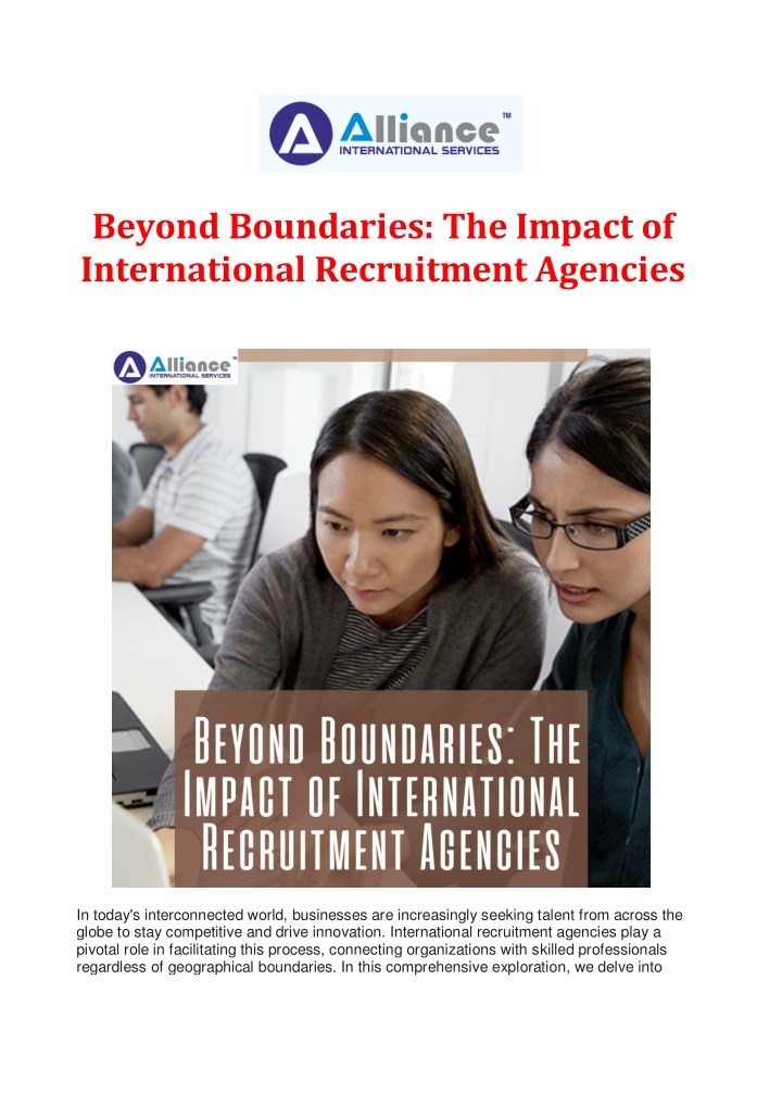 beyond boundaries the impact of international n.w