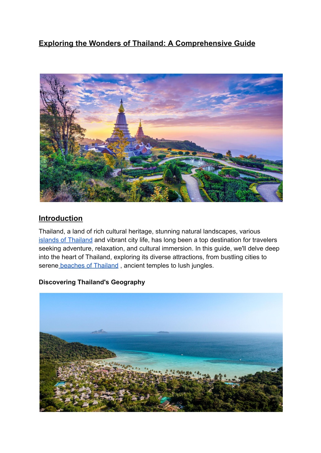 exploring the wonders of thailand a comprehensive l.w