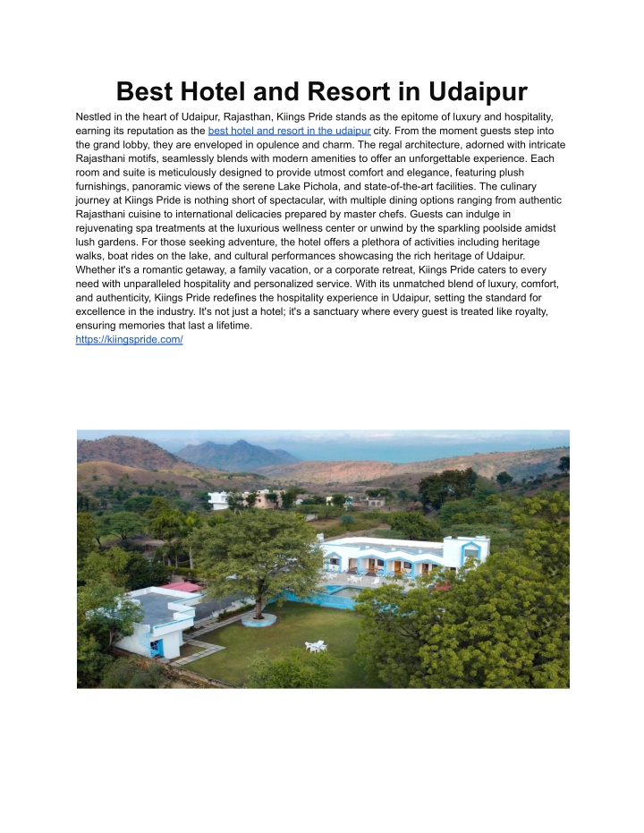 best hotel and resort in udaipur nestled n.w