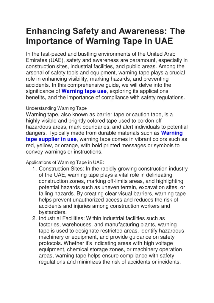 enhancing safety and awareness the importance n.w