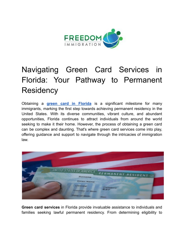 navigating florida your pathway to permanent n.w