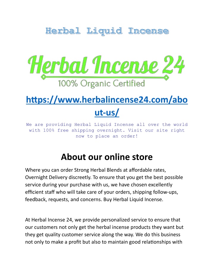 https www herbalincense24 com abo ut us n.w