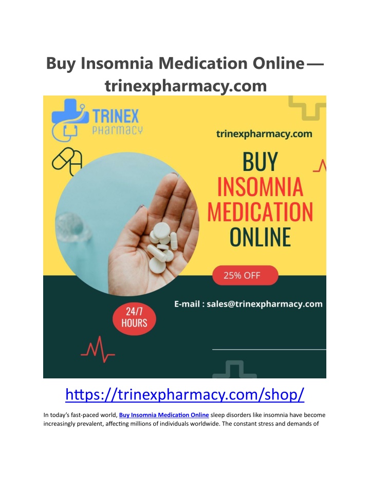 buy insomnia medication online trinexpharmacy com n.w
