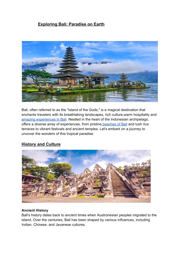 exploring bali paradise on earth n.w
