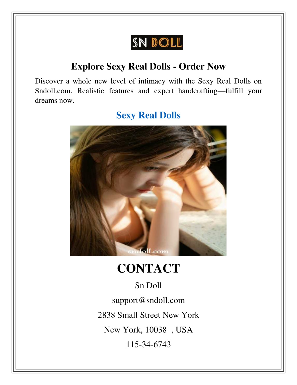 explore sexy real dolls order now l.w