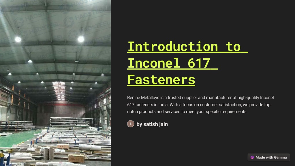 introduction to inconel 617 fasteners l.w