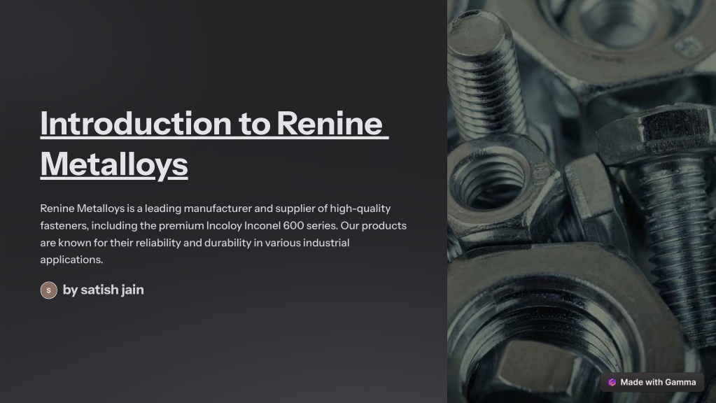 introduction to renine metalloys l.w