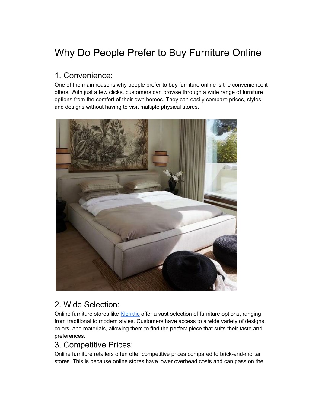 why do people prefer to buy furniture online l.w