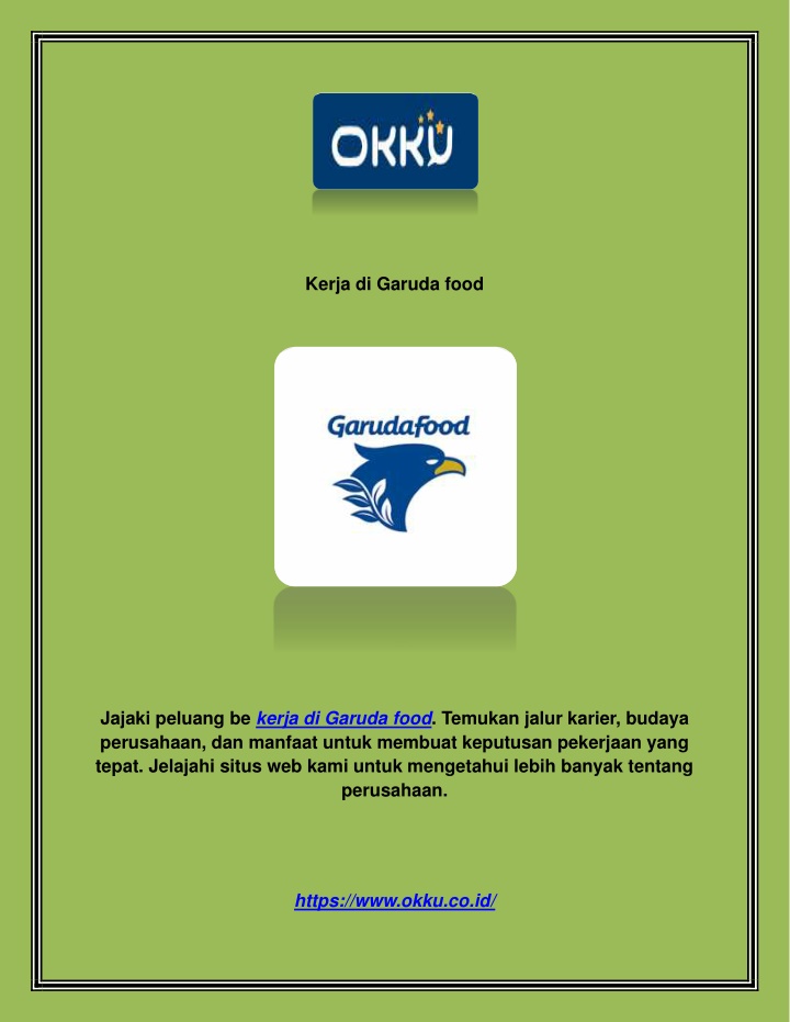 kerja di garuda food n.w