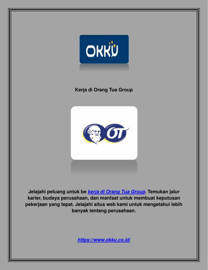 kerja di orang tua group n.w
