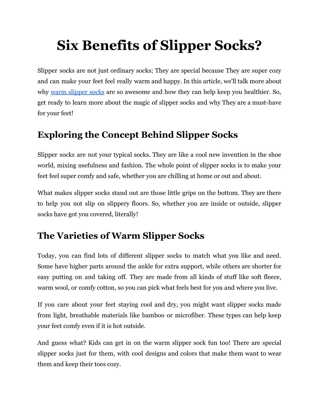 six benefits of slipper socks l.w