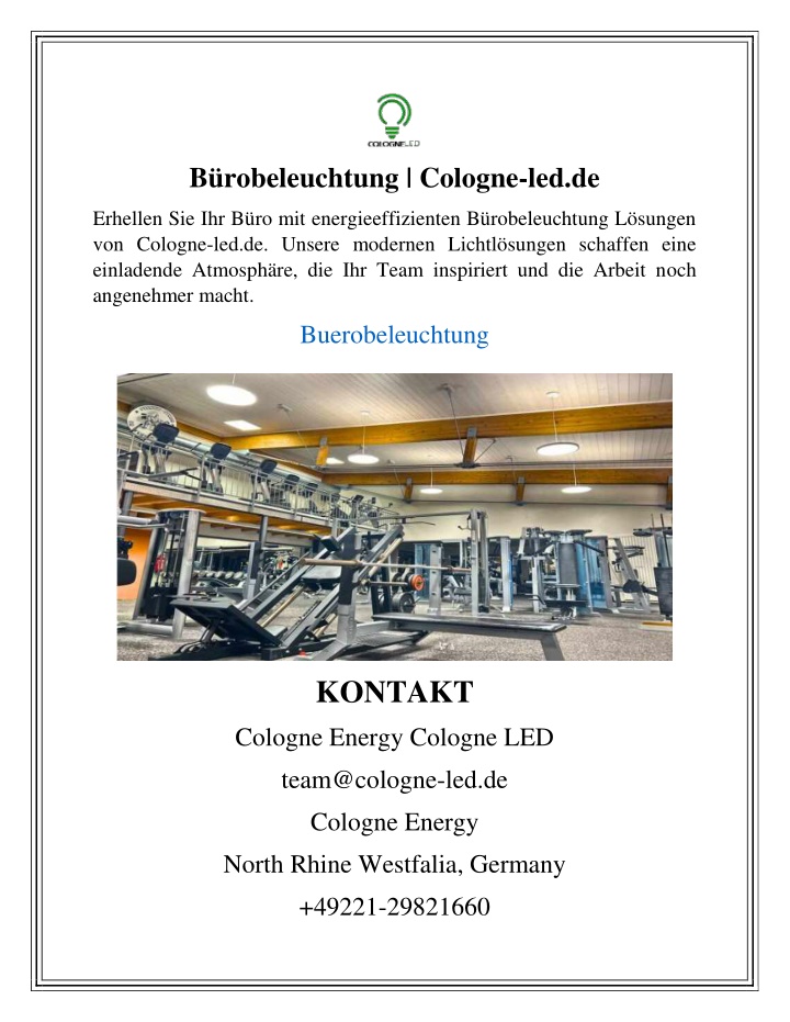 b robeleuchtung cologne led de n.w