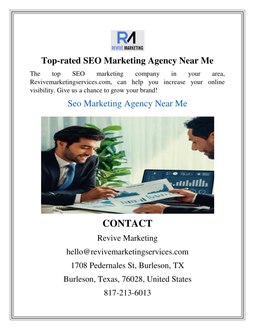 top rated seo marketing agency near me l.w
