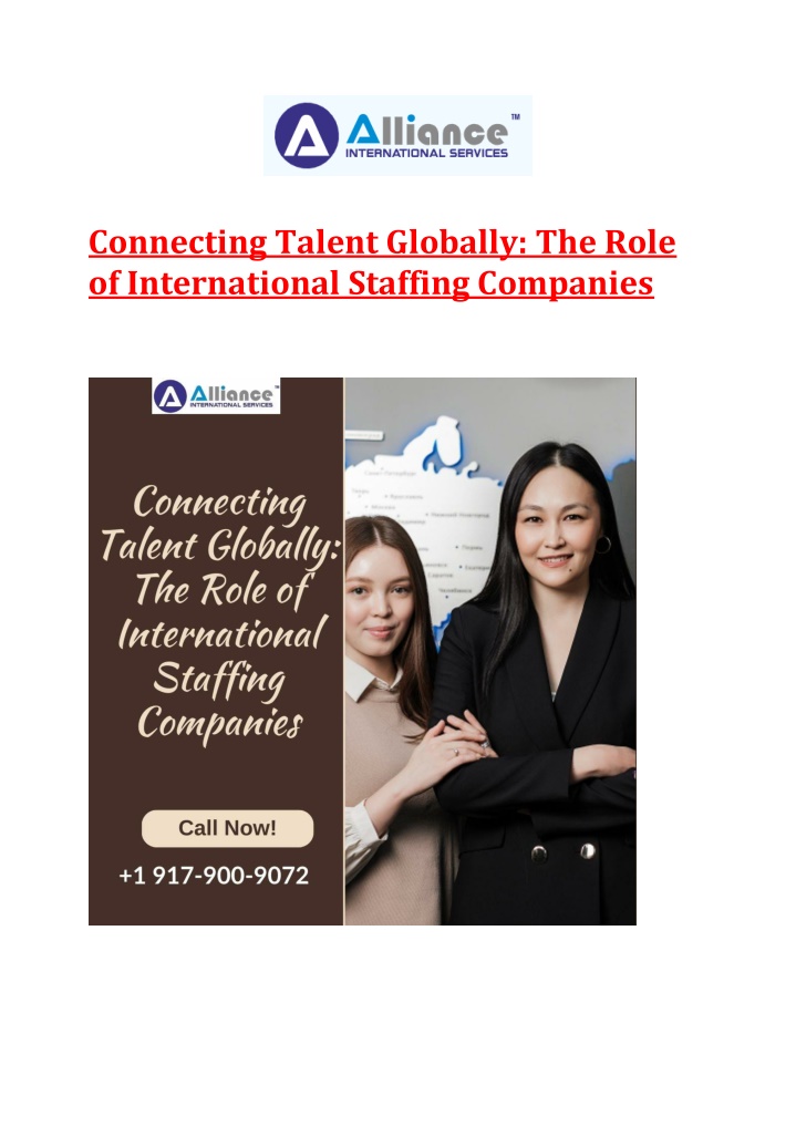 connecting talent globally the role n.w