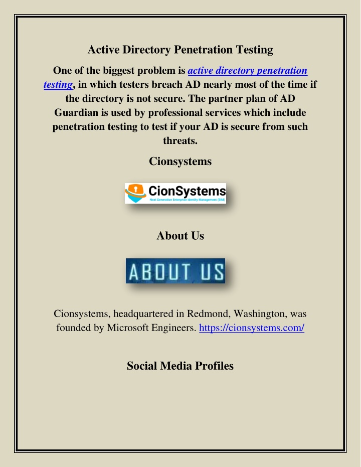 active directory penetration testing n.w