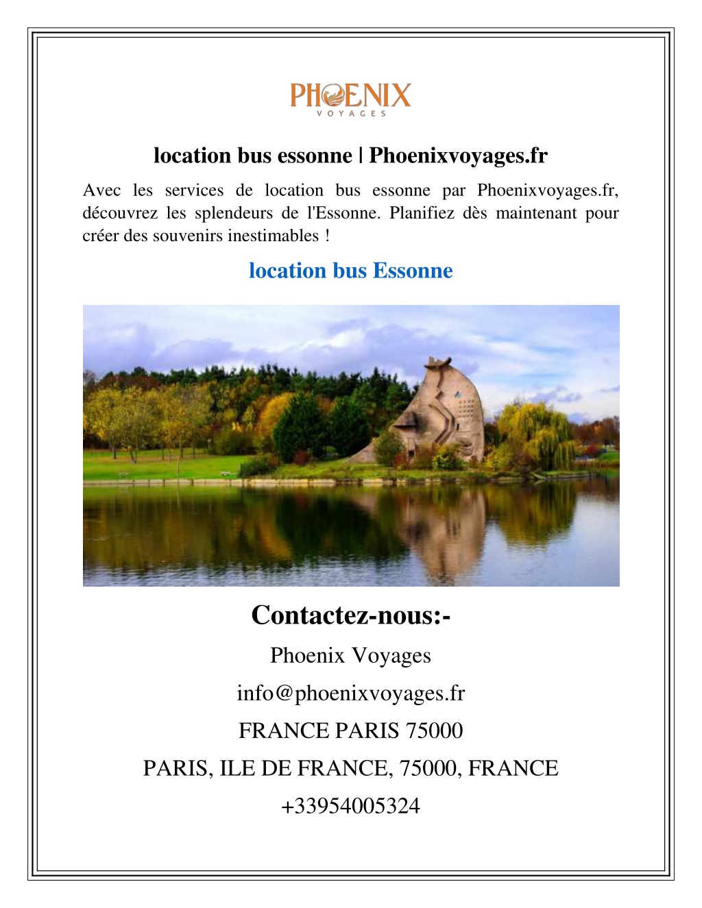 location bus essonne phoenixvoyages fr l.w