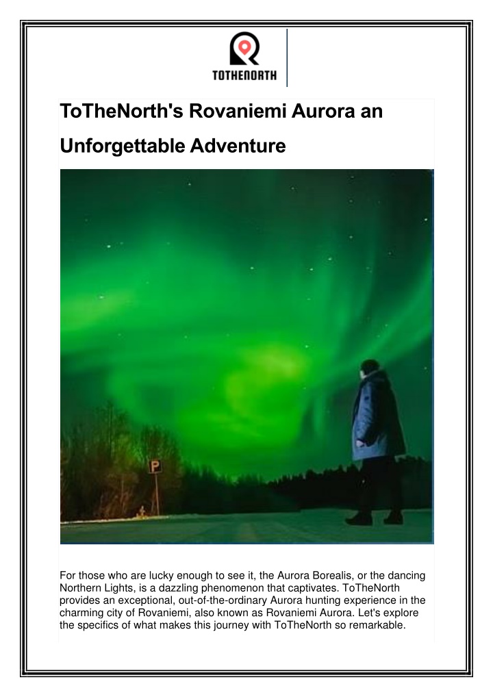 tothenorth s rovaniemi aurora an n.w