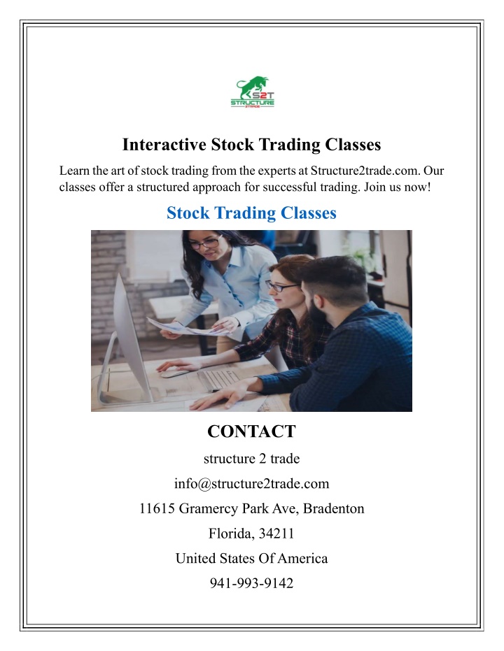 interactive stock trading classes n.w