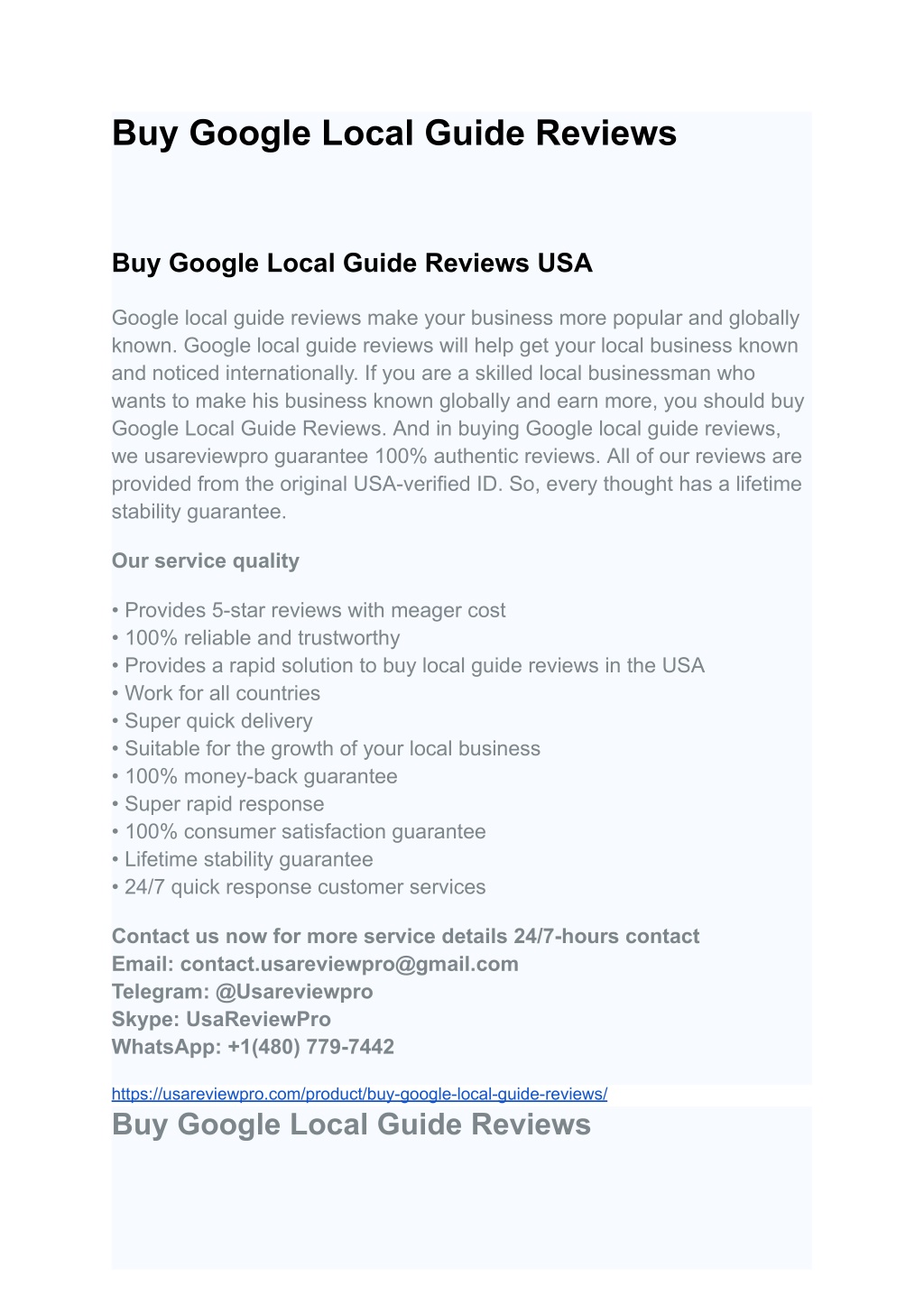 buy google local guide reviews l.w