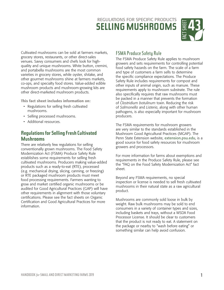 regulations for specific products n.w