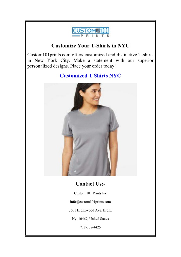 customize your t shirts in nyc n.w
