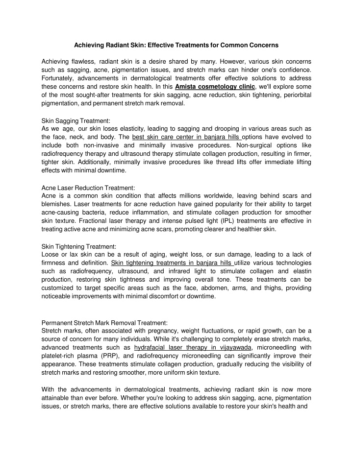 Achieving Radiant Skin_ Effective Treatments for Common Concerns