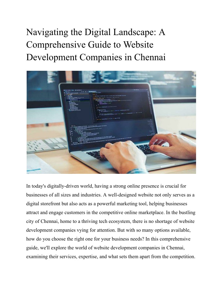 navigating the digital landscape a comprehensive n.w