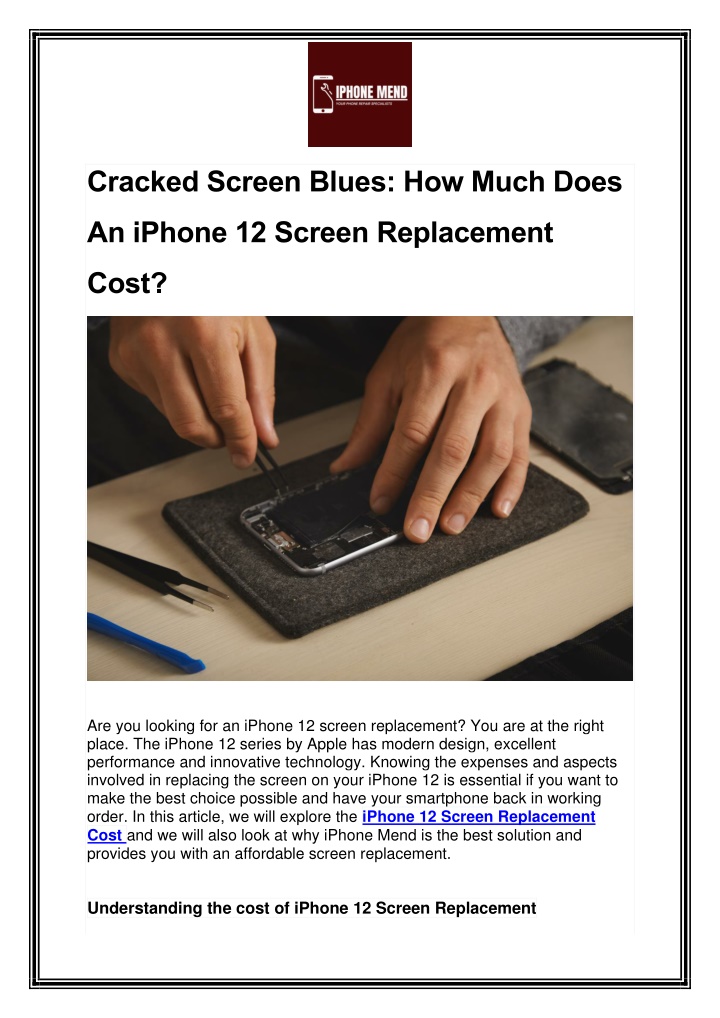 cracked screen blues how much does n.w