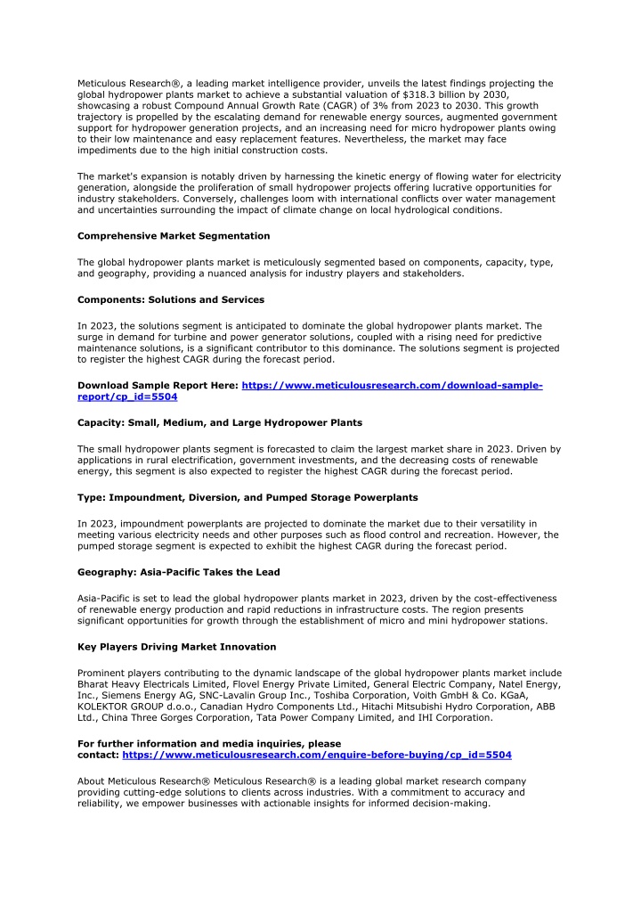 meticulous research a leading market intelligence n.w