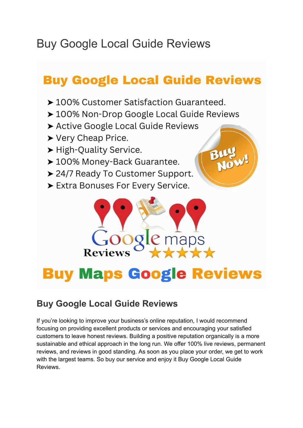 buy google local guide reviews l.w