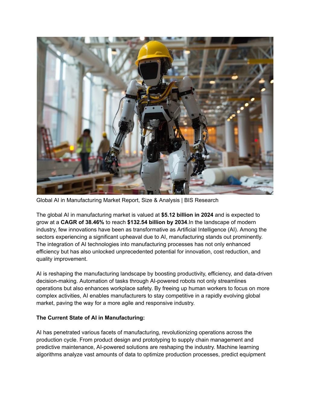 global ai in manufacturing market report size l.w