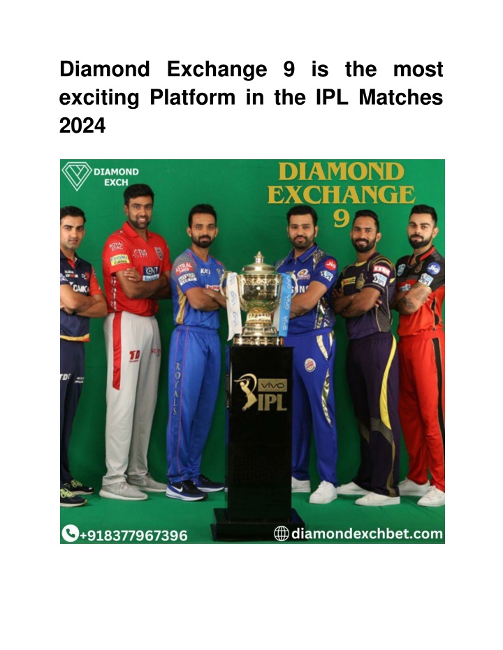 Diamond Exchange 9 is the most exciting Platform in the IPL Matches 2024