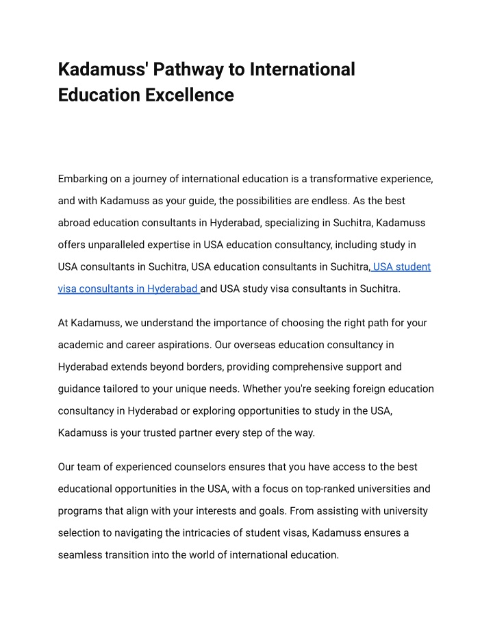 kadamuss pathway to international education n.w