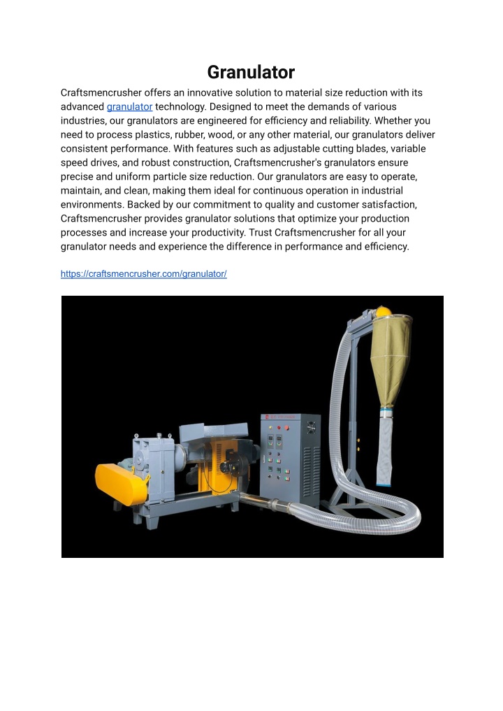 granulator n.w