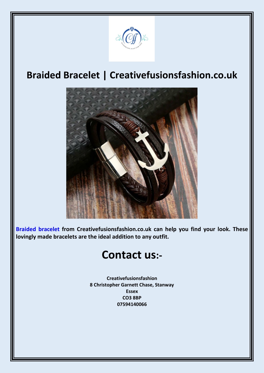 braided bracelet creativefusionsfashion co uk l.w