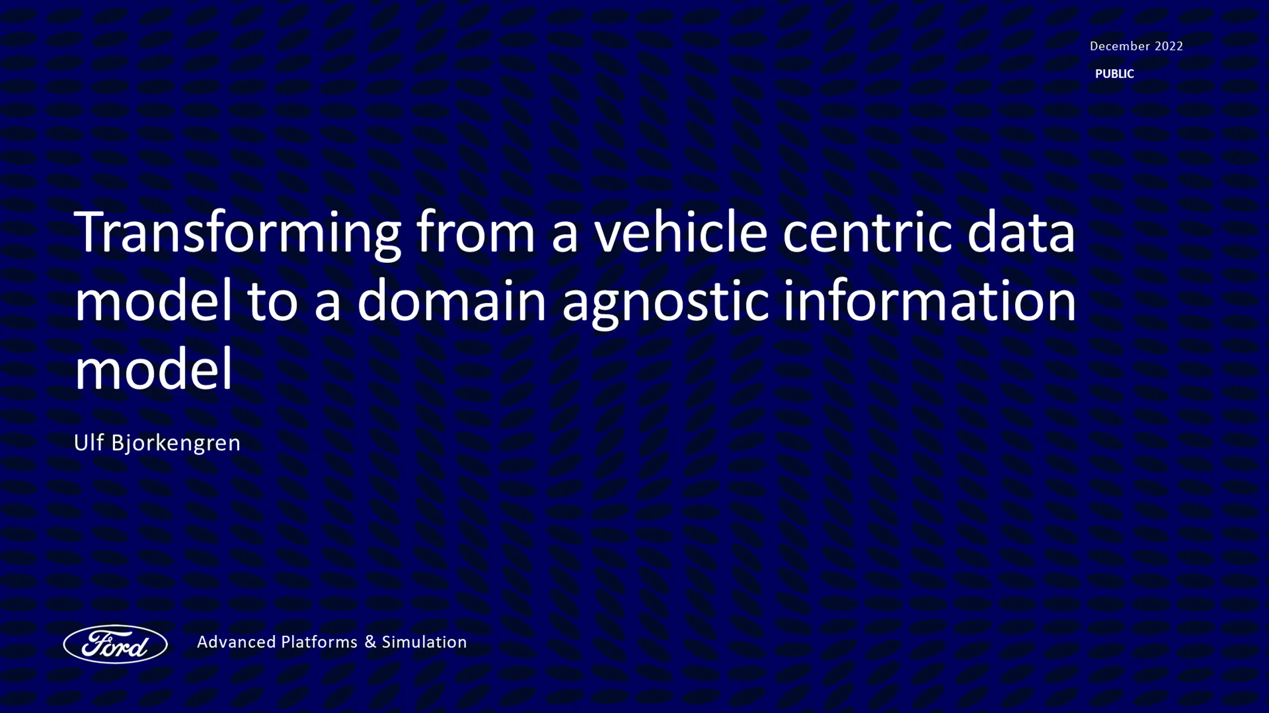 Domain-Agnostic Information Model for Vehicle Data Transformation