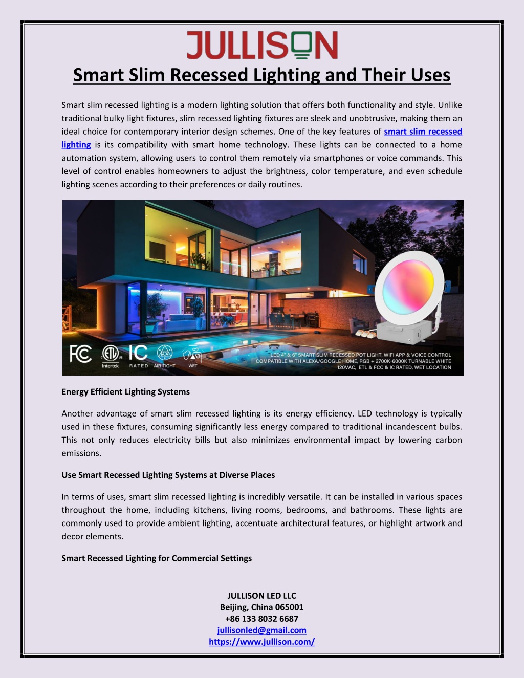 smart slim recessed lighting and their uses l.w