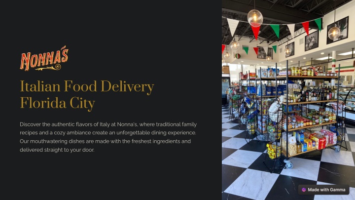 italian food delivery florida city n.w
