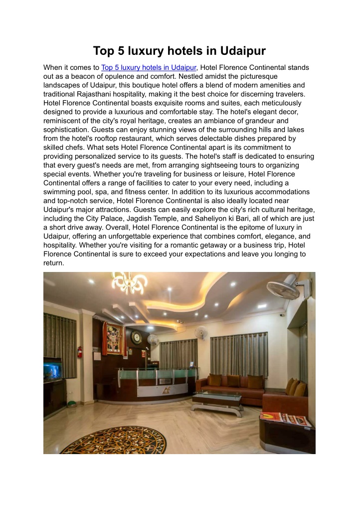 top 5 luxury hotels in udaipur n.w